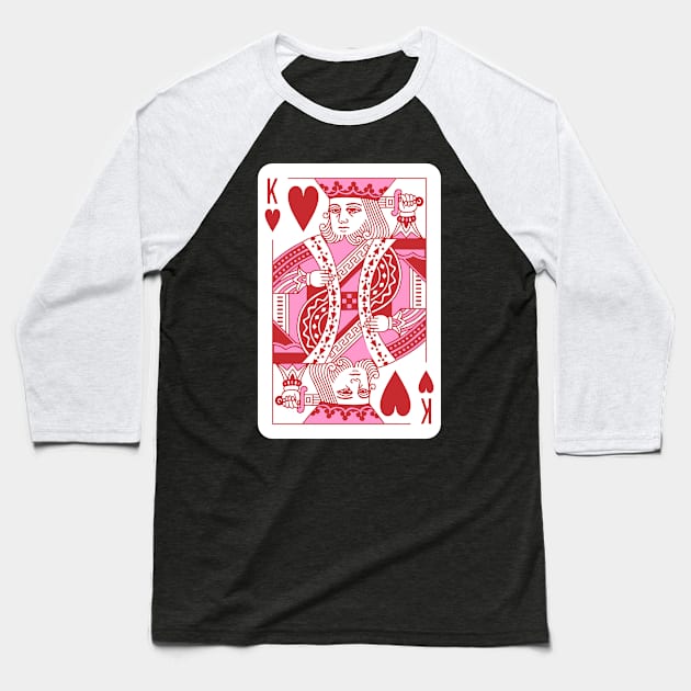 King of Hearts Valentines Day Matching Couple Ver.2 Baseball T-Shirt by GraciafyShine